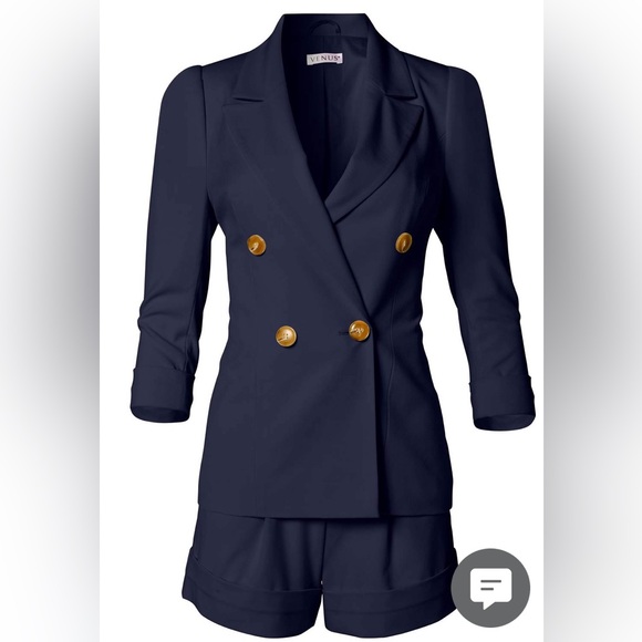 Two piece black blazer and shorts women’s 16/18 - Picture 2 of 5